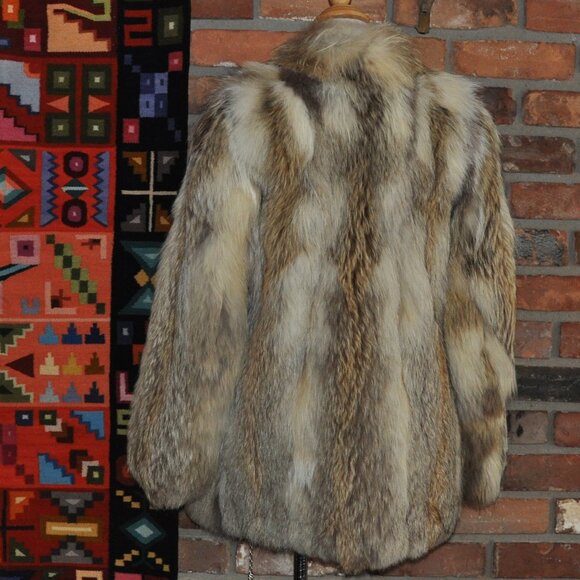 Stunning La Vay Limited 100% Afghan Fox Fur Coat 10 (S-M) Made in UK - Picture 4 of 16